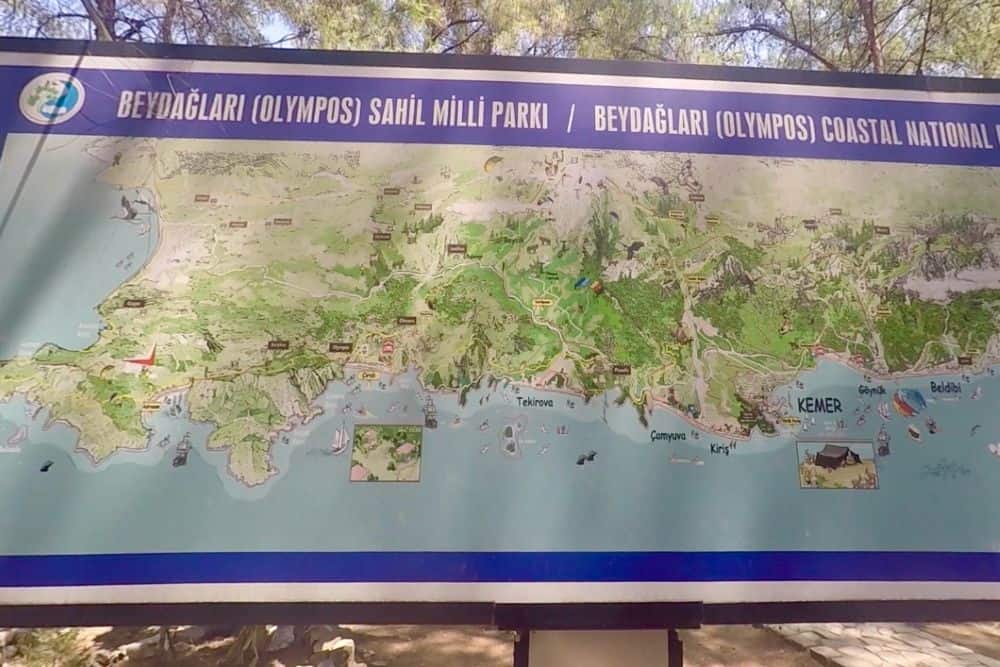National Park Kemer Türkei Karte