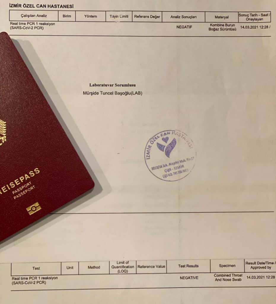 Coronatest Türkei