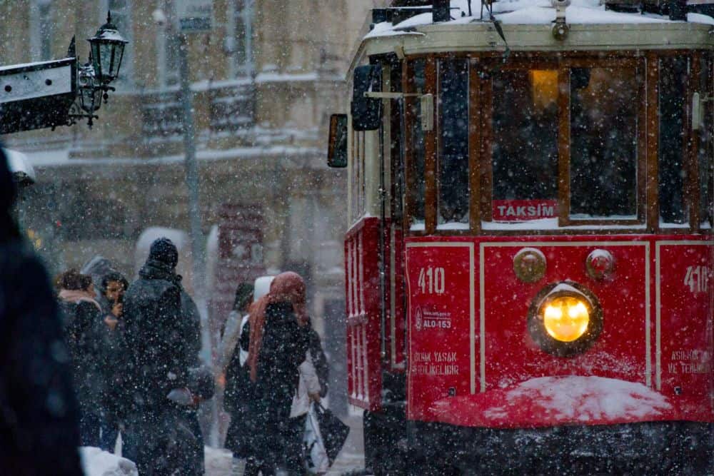 istanbul taksim in winter